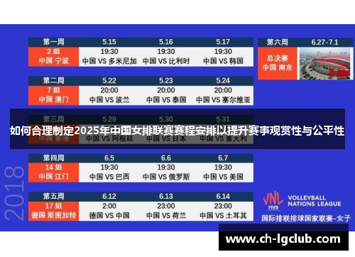 如何合理制定2025年中国女排联赛赛程安排以提升赛事观赏性与公平性