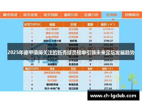 2025年德甲值得关注的新秀球员榜单引领未来足坛发展趋势