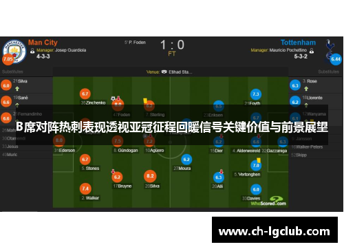B席对阵热刺表现透视亚冠征程回暖信号关键价值与前景展望